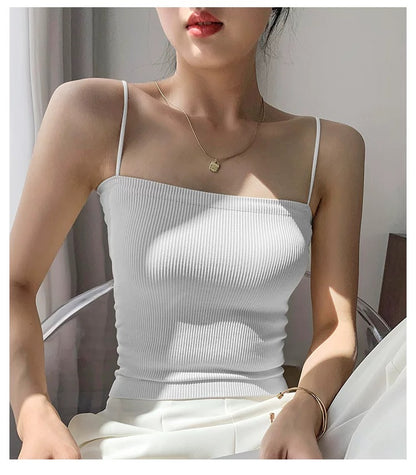 G-WHITE.The Elegant Satin Camisole