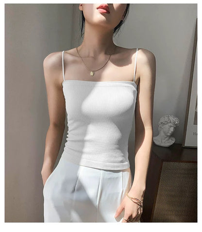 G-WHITE.The Elegant Satin Camisole