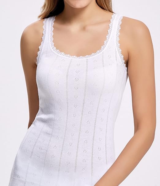 Camisole for Women, All Cotton, Airy Soft Comfy Tank Tops Cami Undershirt